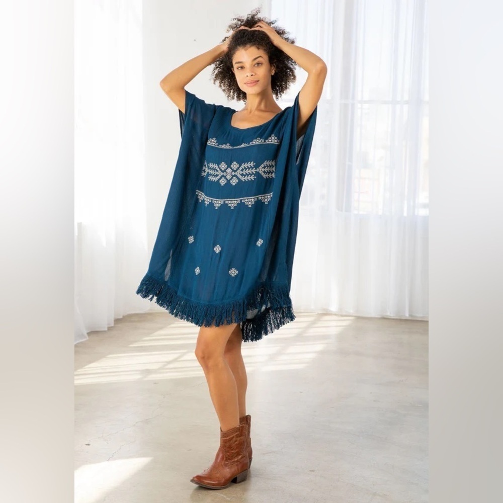 Lovestitch Araya Embroidered Fringe Tunic (M/L)